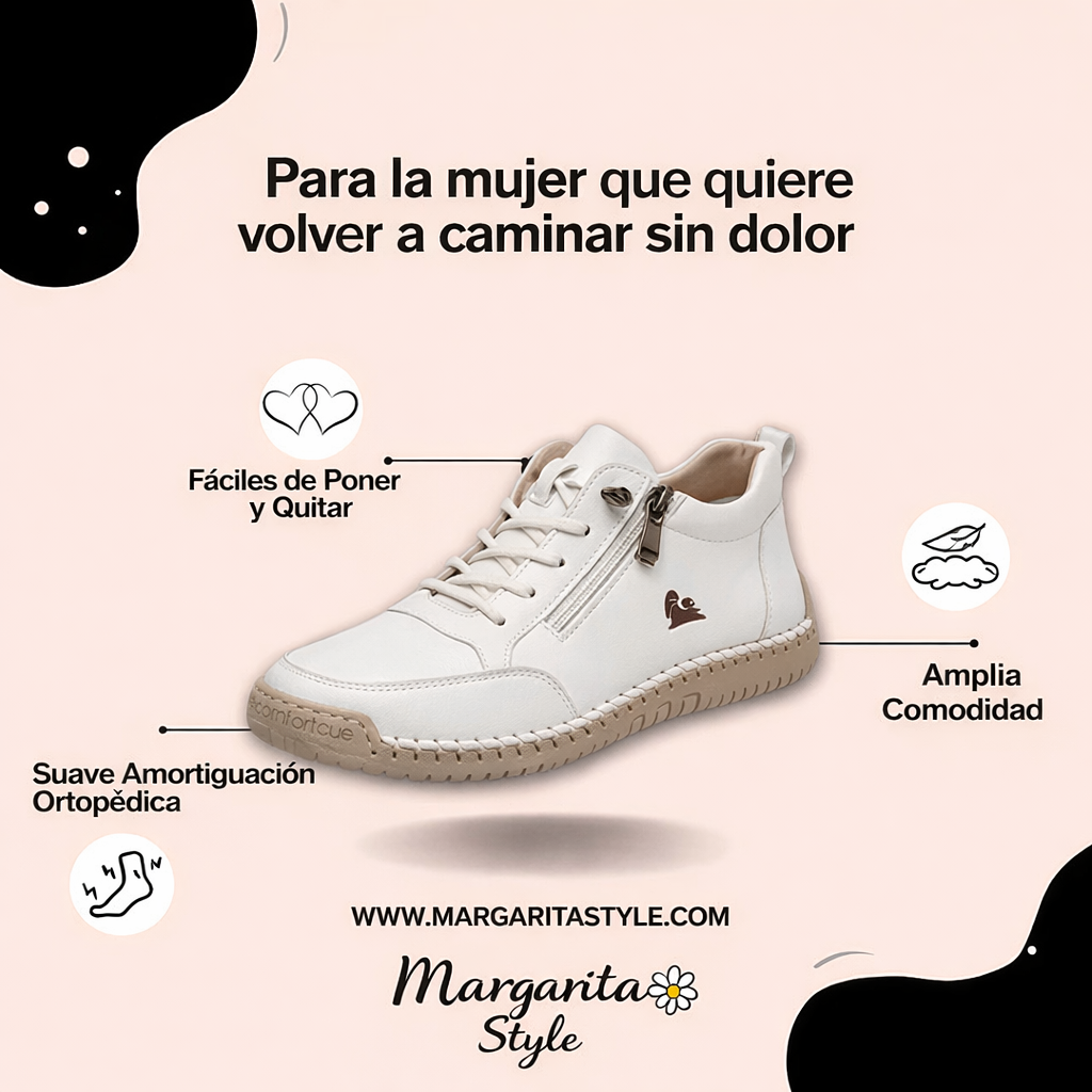 Noa - cómodos zapatos ortopédicos con cremallera