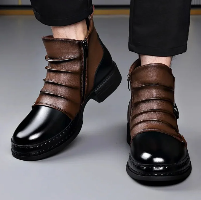 👢 60% RABATT! ⚙️ Herren-Stiefeletten aus Echtem Leder – Strapazierfähig, Stilvoll & Ganzjähriger Komfort für Freizeit & Arbeit 🔧