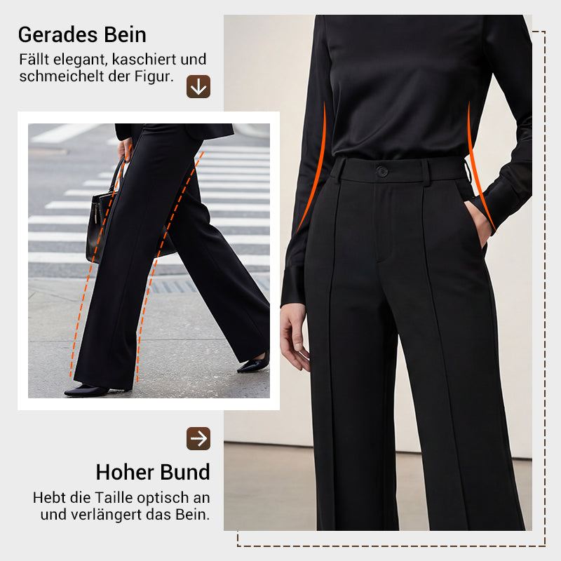 Pantalones de traje de mujer con cintura alta