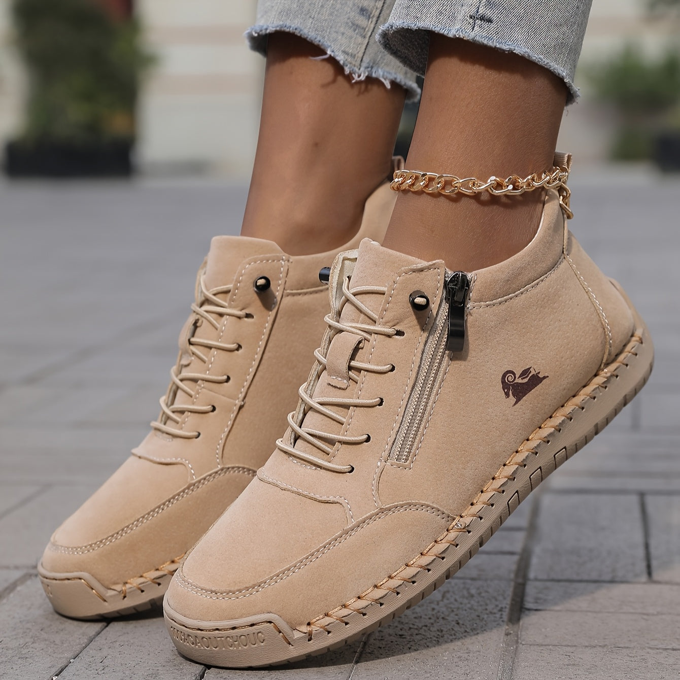 Noa - cómodos zapatos ortopédicos con cremallera