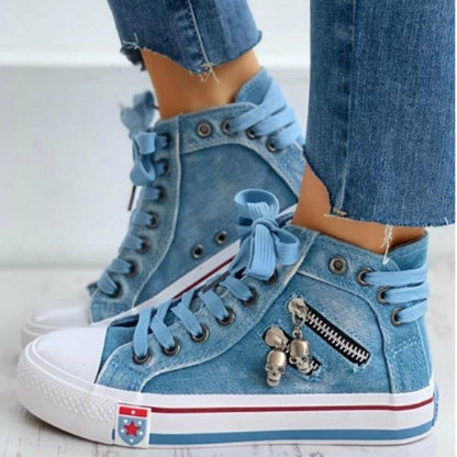 Vintage Atmungsaktive Reißverschluss Turnschuhe