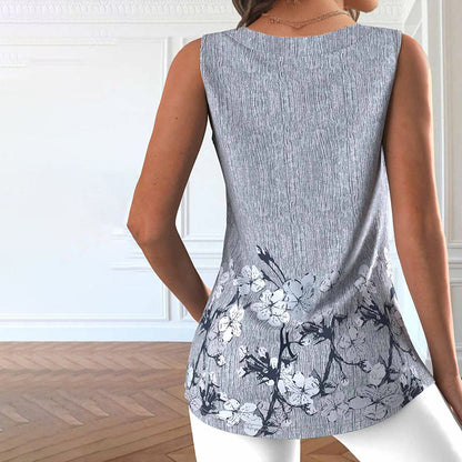 Vintage-Tanktop Mit Blumendruck