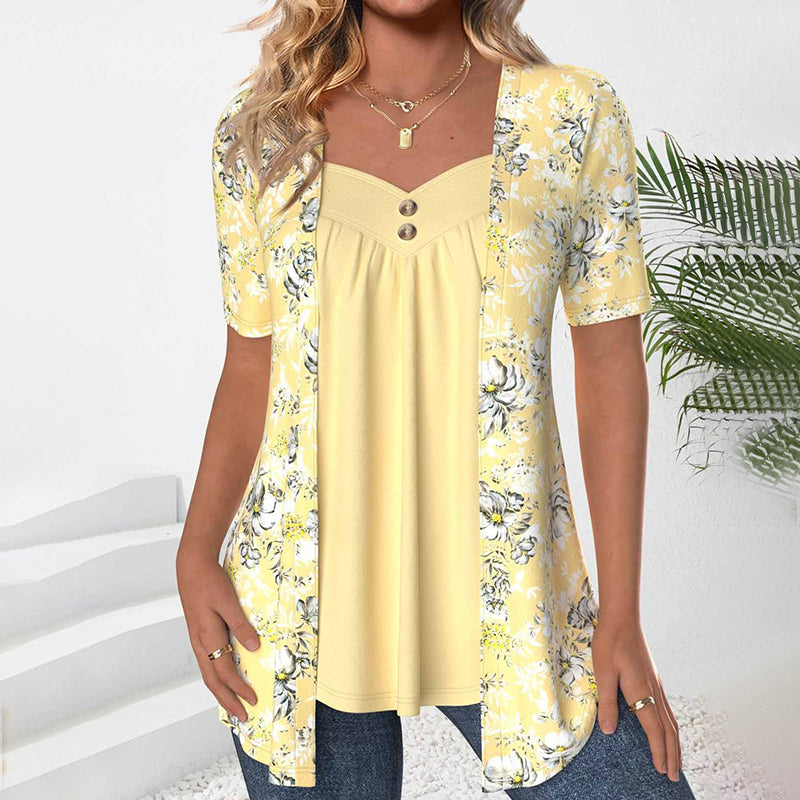 Elegante Bluse Mit Blumendruck