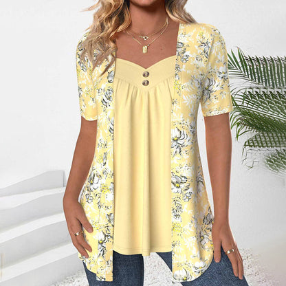 Elegante Bluse Mit Blumendruck