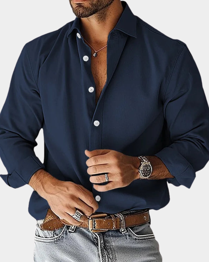 Camisa lisa elegante