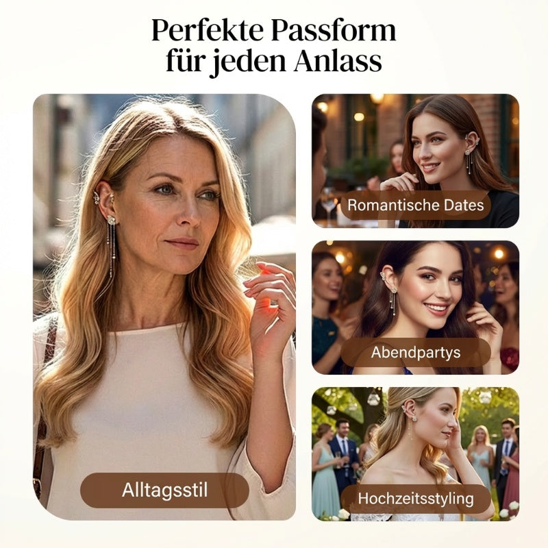 Pendientes sencillos con motivos de mariposas, flores y borlas: elegantes y cómodos, sin necesidad de perforarse las orejas