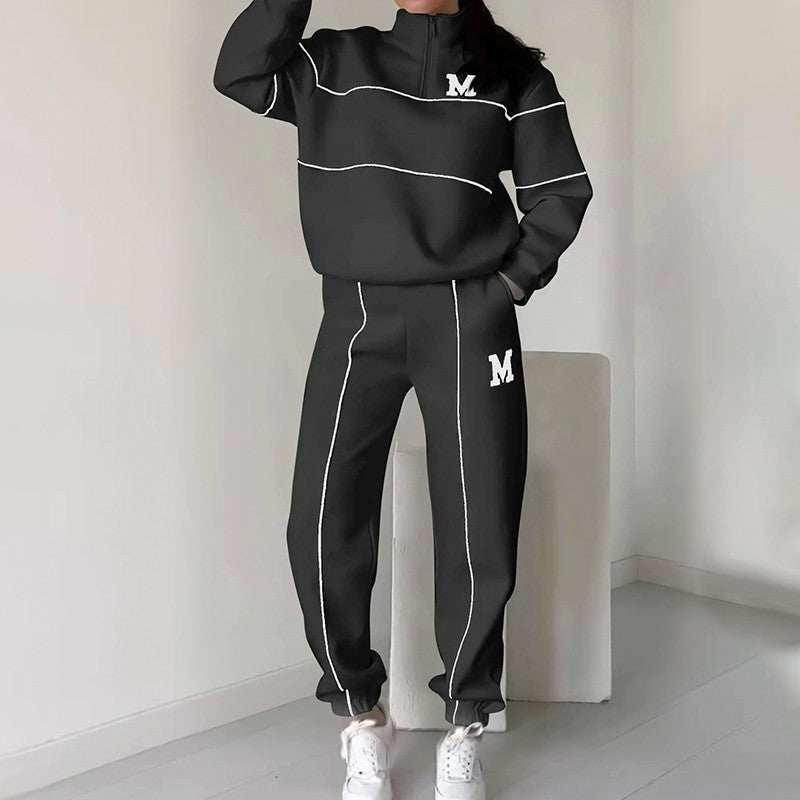 Conjunto de 2 piezas con sudadera informal y pantalón