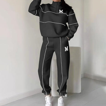Conjunto de 2 piezas con sudadera informal y pantalón