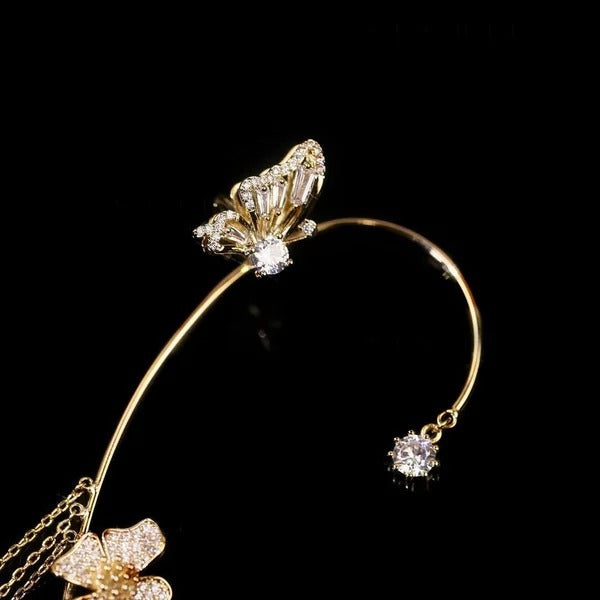 Pendientes sencillos con motivos de mariposas, flores y borlas: elegantes y cómodos, sin necesidad de perforarse las orejas