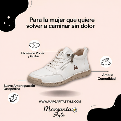 Noa - cómodos zapatos ortopédicos con cremallera