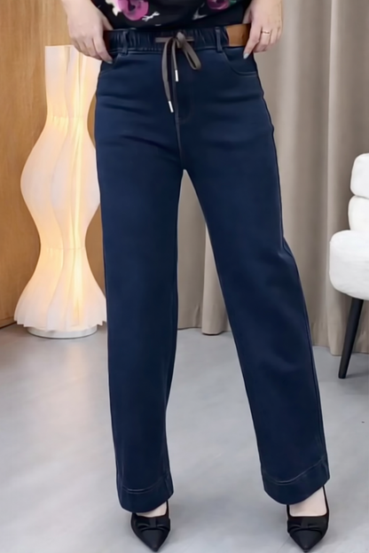 Pantalones informales de algodón elástico con cintura elástica