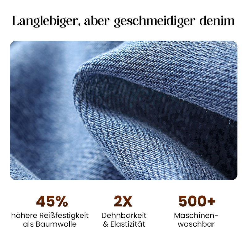 Damen-Vintage-Hochbund-Weitbeinjeans