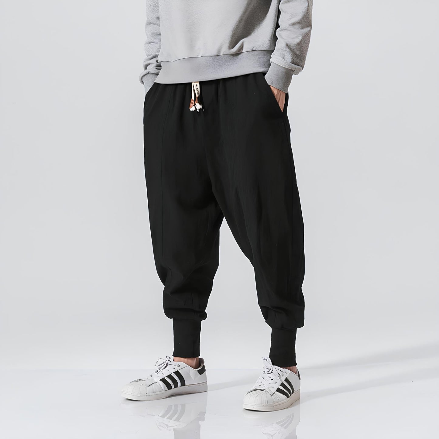 Riku - Pantalón bombacho cómodo de algodón