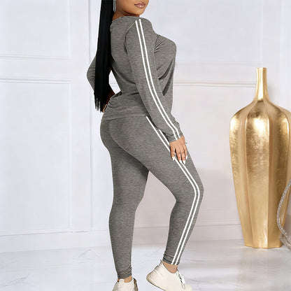 👚 60% RABATT JETZT! 🏃‍♀️ 2-teiliges Damen-Trainingsanzug-Set – Langärmlig, Atmungsaktiv & Perfekt für Sport oder Freizeit ✨📦