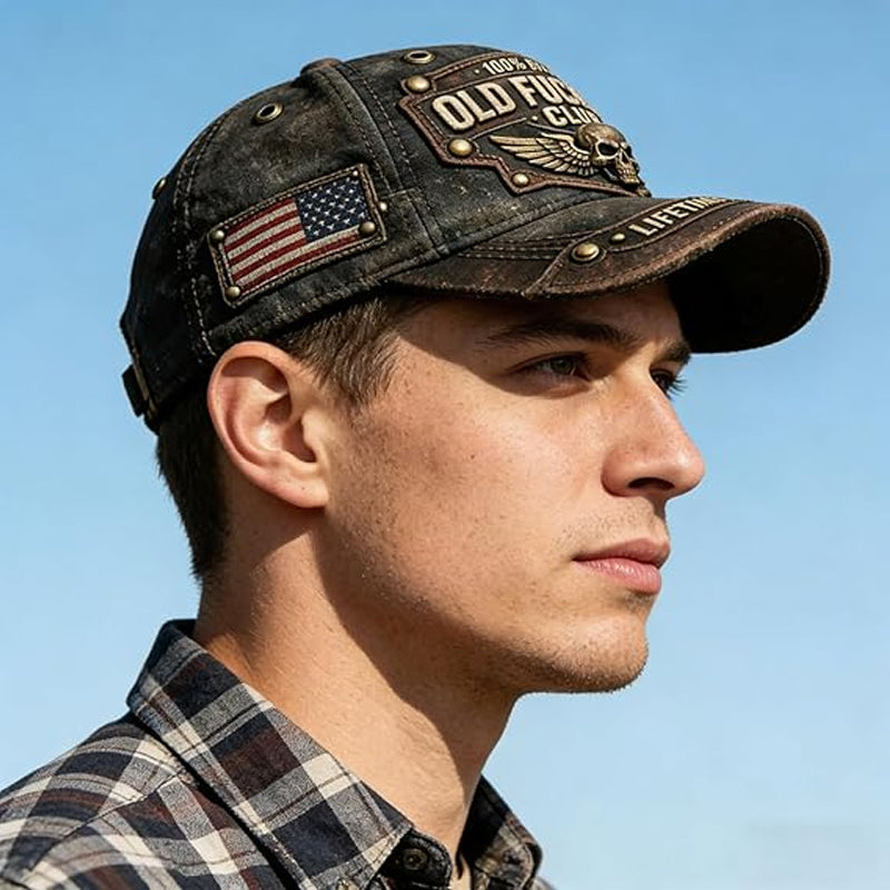 Gorra Vintage bordada "Old Fuckers Club"