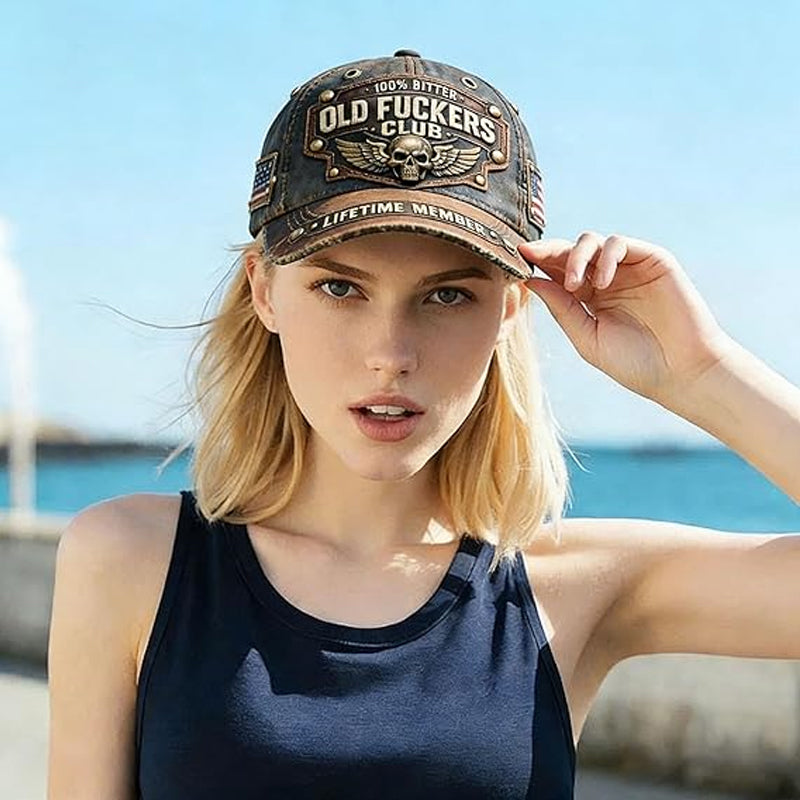 Gorra Vintage bordada "Old Fuckers Club"