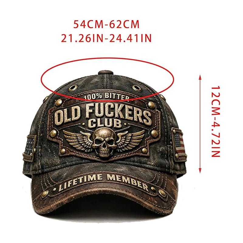 Gorra Vintage bordada "Old Fuckers Club"