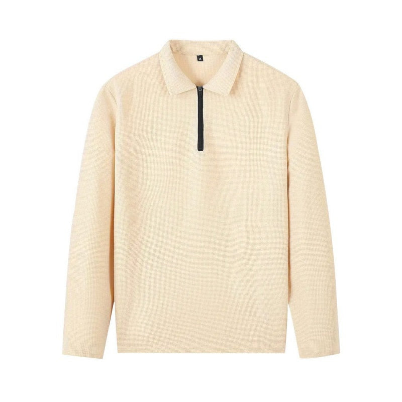 Conjunto para hombre compuesto por sudadera con tejido de punto gofrado y pantalón de pierna recta.