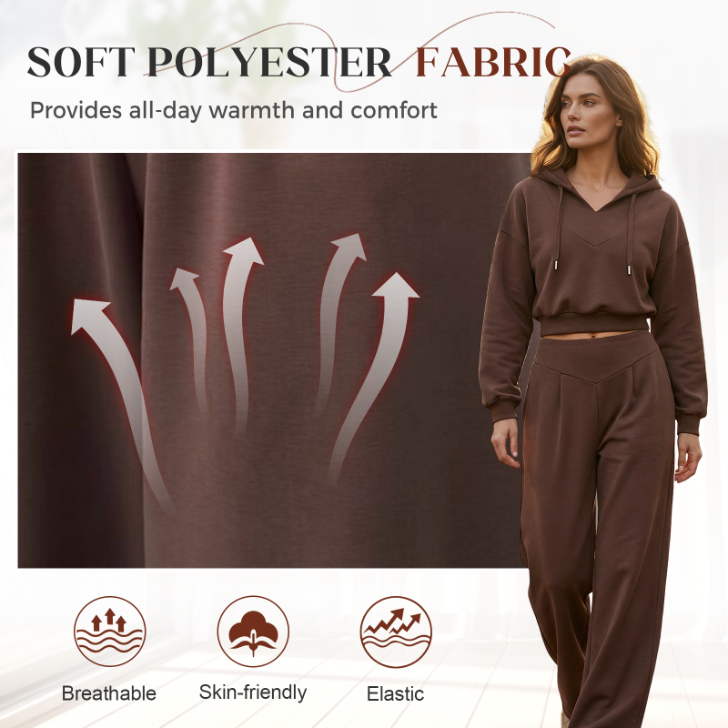 👚 60% RABATT! 🩳 Damen-Set aus Kurzem Hoodie & Weit Geschnittener Hose – Bequemer Baumwollmix, Koordiniertes Outfit & Lässiger Style 🏃‍♀️